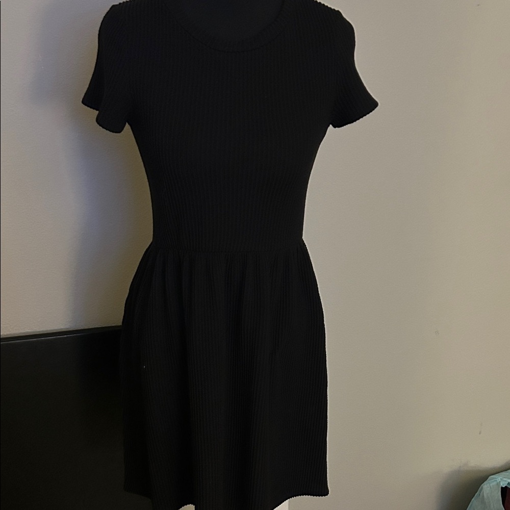 Blue Rain Black Mini Dress